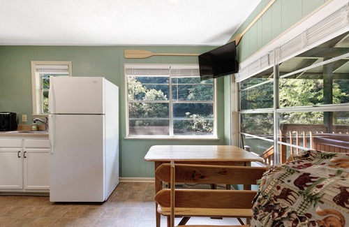 Sylva Cottage | Cottage on the Tuckasegee River with firepit, picnic area, hot tub, & AC
