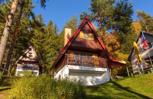 Karlovy Dvory Cottage | Cottage with a view of Lipno lake
