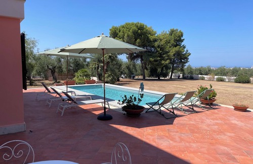 Trani Villa | Countryside Private Villa with pool + View of Trani & sea
