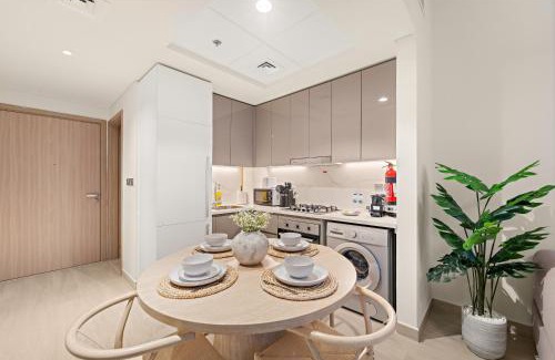 Nad Al Sheba Apartment | Cozy 1BR with Pool View & Balcony