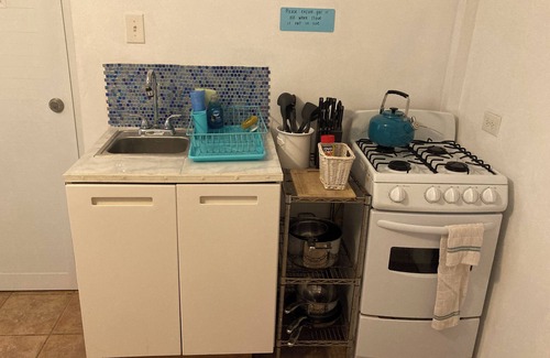 Culebra Pueblo Apartment | Cozy apartment in Culebra with large courtyard, kitchen, WiFi and more!