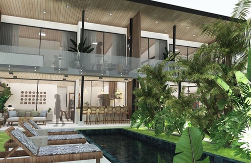 Arenal Hot Springs Villa | Cozy brand new Villa, private pool, jacuzzi, balcony, volcano view, 3 stories