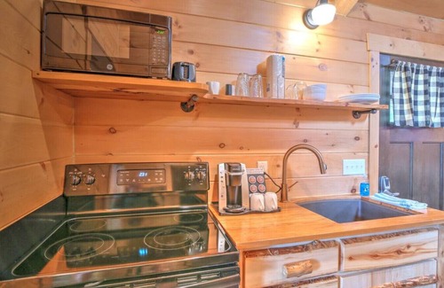 Millersburg Cabin | Cozy Cabin Getaway with Fireplace, Kitchen, Jacuzzi Tub - Sleeps 2
