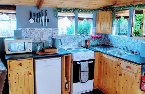 Ballaghaderreen Cabin | Cozy cabin in a tranquil rural setting with a hot tub and a wood burning stove