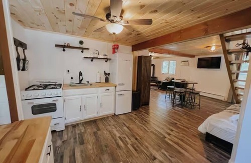 White Mills Cabin | Cozy Cabin with Fireplace, Firepit, Close to Lake