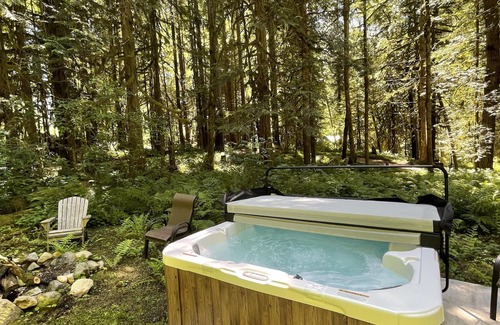 Rhododendron Cabin | Cozy Cascade Cabin. Relaxing Hot Tub, Secluded, Spacious and Creek Nearby