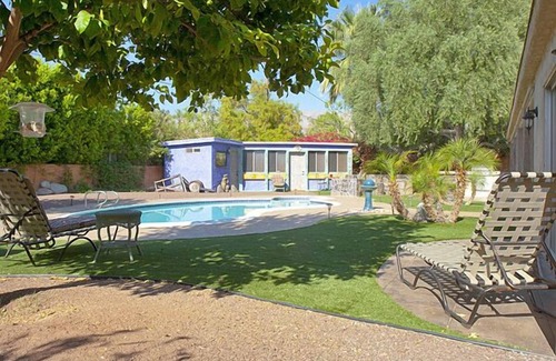 Palm Desert Cottage | COZY CASITA - your huge, exclusive private backyard w/pool, jacuzzi & fire pit