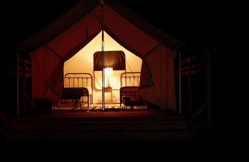 Glen Wilton Cabin | Cozy glamping tents located by headwaters of the James River near Eagle Rock, Va