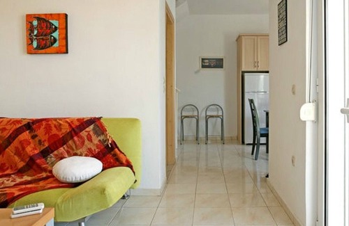 Almyrida Apartment | Cozy Holiday House next to Sandy BEACH, sleeps 5 ,two storey 75 m2 in Almyrida