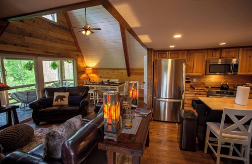 Robbinsville Cabin | Cozy Luxury Cabin Retreat in Western NC Mountains – Dog-Friendly & Serene!