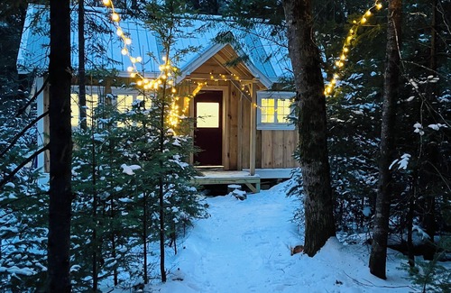 Bowdoin Cabin | Cozy Maine cabin nestled in the woods, dog-friendly