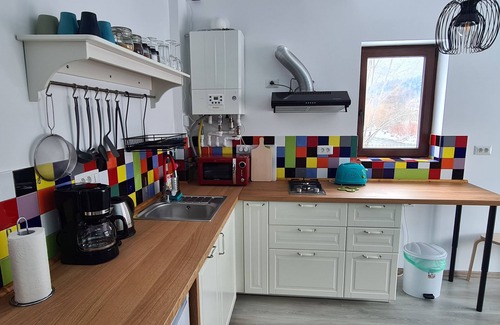 Busteni Apartment | Cozy Riverfront Apartment 1 with mountain view