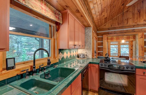 Foscoe House | Cozy Twin Rivers Edge - Waterfall & Pond - Hot Tub - Huge Fenced Yard - Outdoor Pool Table