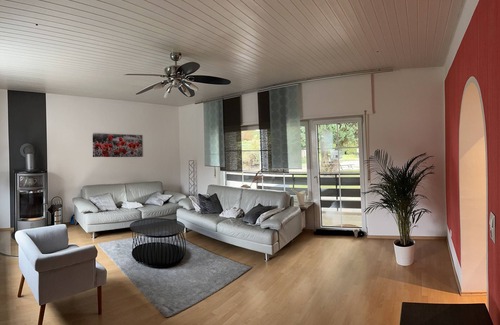 Merzalben Condo | Cozy vacation apartment with wood-burning stove in the middle of the Palatinate Forest