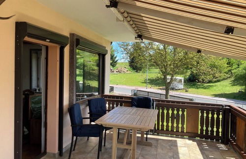 Urnshausen Apartment | Cozy vacation apartment in the Rhön with a beautiful view from the balcony