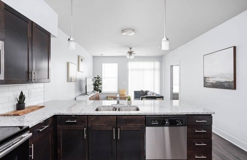 Indianapolis Apartment | CozySuites 2BR Modern Apt near the Fashion Mall