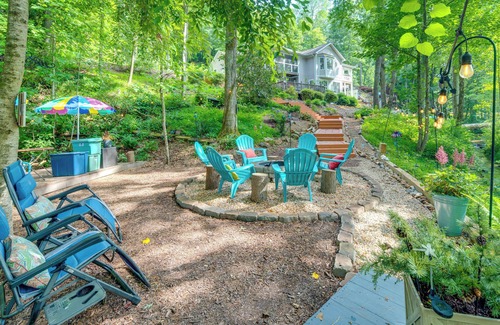 Hendersonville Apartment | Creekside Hendersonville Haven: Hot Tub & Fire Pit
