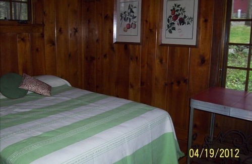 Milford Cabin | Creekside Knotty Pine 1930s Lodge on 575 Acre Forest Preserve