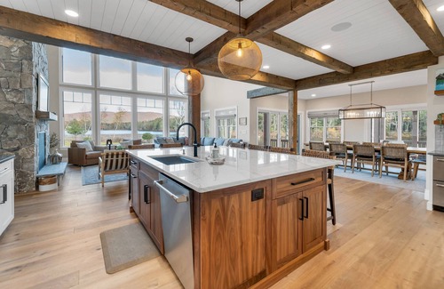 Moultonborough House | Custom built Adirondack style home sleeps 16 in 6 bedrooms