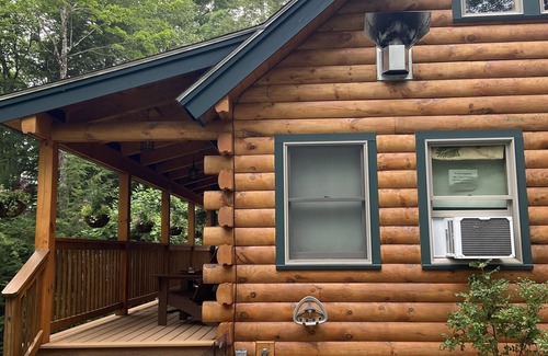 Bath House | Custom Log Cabin on Wild Ammonoosuc River