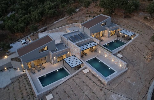 Plomari Villa | DAELIA VILLAS I of 3 Luxury Villas, private pool, in an enclosed olive grove