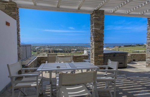 Nea Cryssi Akti Villa | Dazzling Paros Villa | 3 Bedrooms | Villa Contessa | Large Furnished Veranda.