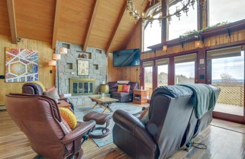 Vernon Apartment | Deck, Mountain Views Colorful Retreat in Vernon!