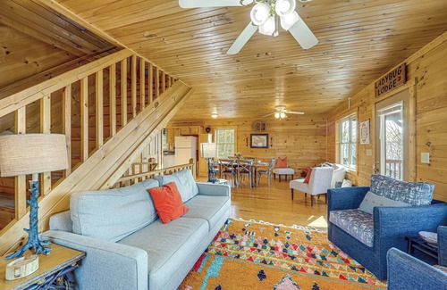 Purlear Cabin | Deck & Views: Blue Ridge Mountain Cabin