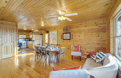 Purlear Cabin | Deck & Views: Blue Ridge Mountain Cabin