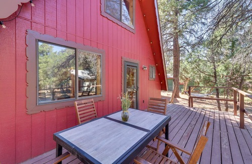 Overgaard Cabin | Decks + Fire Pit: Rustic-Modern Overgaard Cabin!