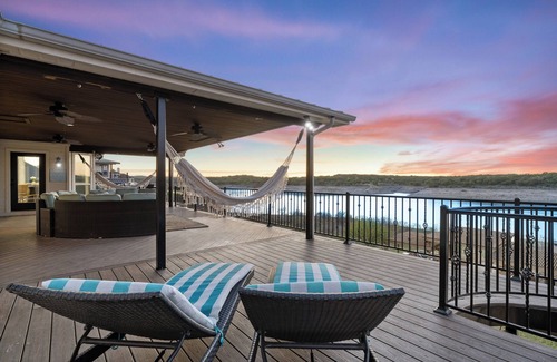 Highland Lake Estates House | Deep Waterfront~Boat Dock~Game Cave/Bar~Pavilion~Balcony, sleeps 15