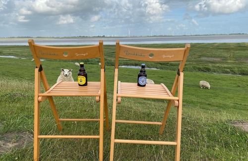 Toenning Apartment | Deichkoje12 direkt am Eiderdeich, nur 7 km bis zur Nordsee und 20 Min. bis Sankt Peter Ording