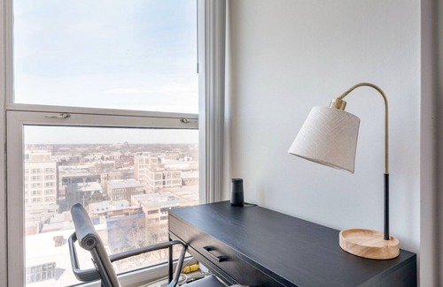 Edgewater Apartment | Deluxe Edgewater 1BR w/Gym, Deck & Lounge, nr L, by Blueground