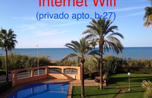 Denia Apartment | DENIA-APT IN FRONT OF THE SEA DIRECT ACCESS TO THE SANDY BEACH-WIFI-POOL-POOL-GARDEN-PARKING