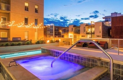 Uptown Apartment | Denver 1BR Apt with Amazing balcony views pool, jacuzzi and fitness center