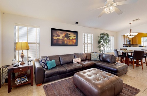 Power Ranch House | Desert oasis with an enclosed yard, firepit, washer/dryer, and central AC