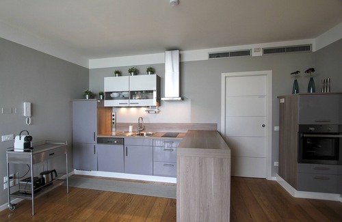 Toscolano Maderno Apartment | Design apartment - 100 sqm green terrace - Pool - Fantastic panoramic lake view