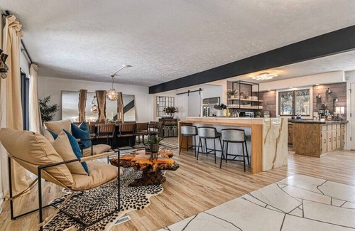 West Omaha House | Designer Home w/Private Yard, Theatre & Games!