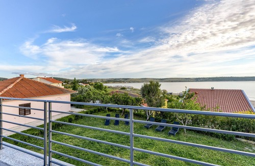 Ljubac House | Detached holiday home with sea view-new 2020: roof terrace with outdoor kitchen