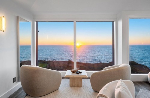 Montara House | Distinguished Oceanfront Point Estate with Iconic Beach + Mountain Vistas