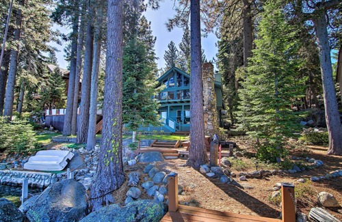 Meeks Bay House | Dock Access & Hot Tub: Waterfront Meeks Bay Home