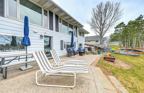 Lake Wissota Apartment | Dock, Deck & View: Lakefront Chippewa Falls Studio