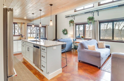 Ashby House | Dock & Furnished Patio: Minnesota Lake House