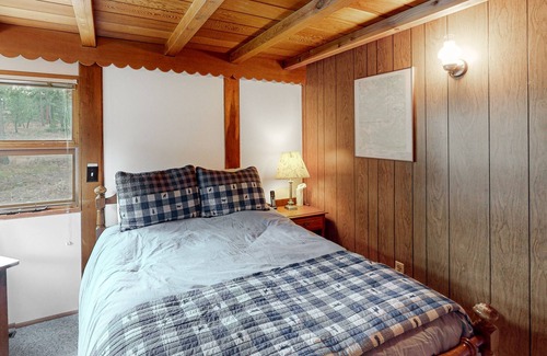 Lyons Cabin | Dog-friendly cabin with spacious deck, fireplace, & private W/D