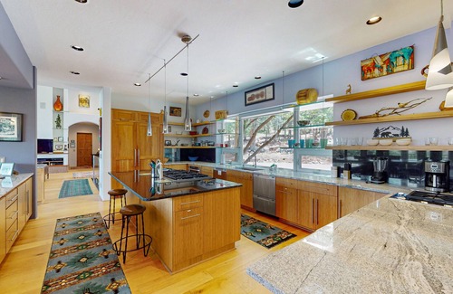 Trimble House | Dog-friendly canyon home with mountain views, game room, fireplaces