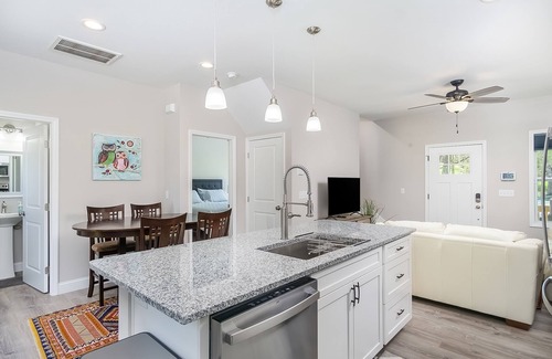 Weaverville House | Dog-friendly home with scenic views, furnished deck, firepit, & washer/dryer