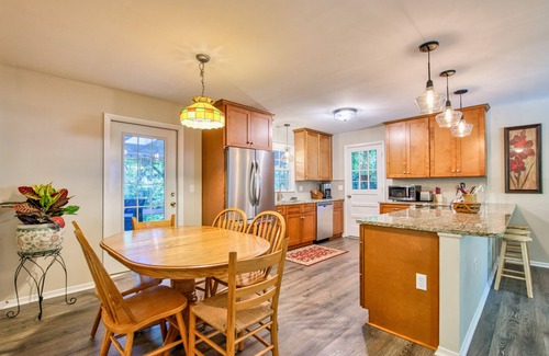 Bent Creek House | Dog-friendly home with large yard, lawn games, firepit, screened porch, & AC