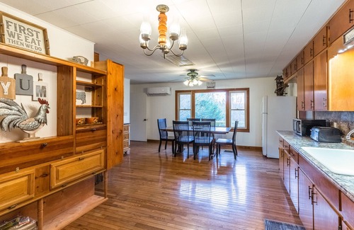 Sylva House | Dog-friendly home with a firepit, fireplace, grill, pool table, & air hockey