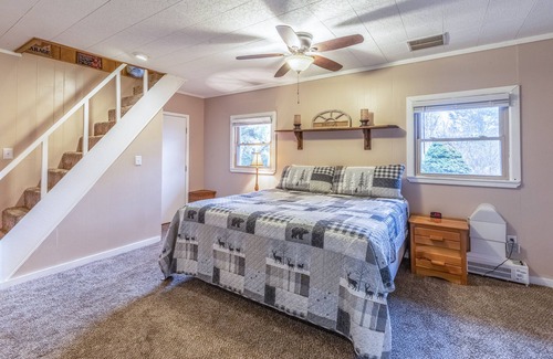Sylva House | Dog-friendly home with a firepit, fireplace, grill, pool table, & air hockey