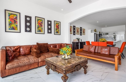 La Paloma House | Dog-friendly home with partial ocean view, heated pool, rooftop terrace